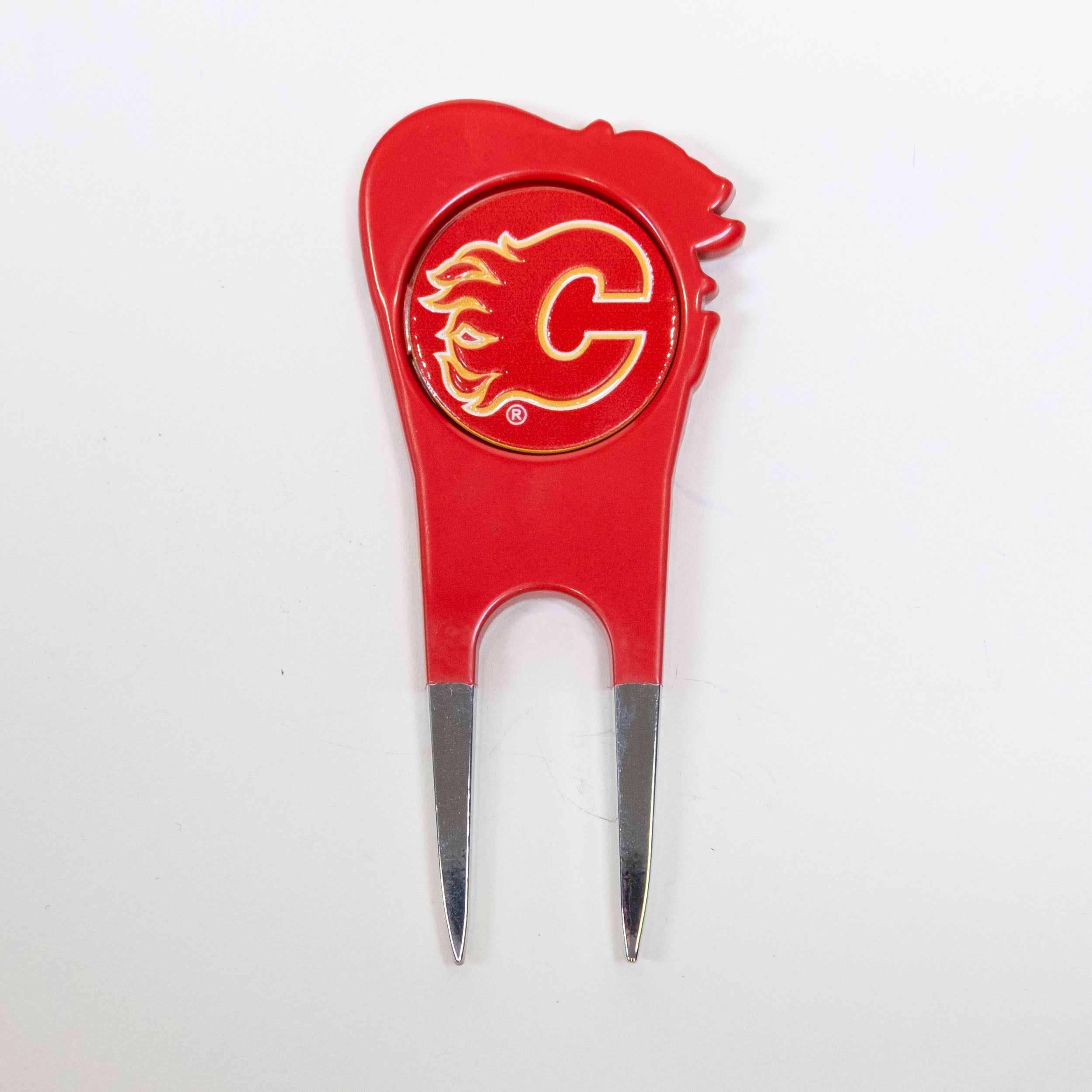 Calgary Flames Custom Shaped Divot Tool