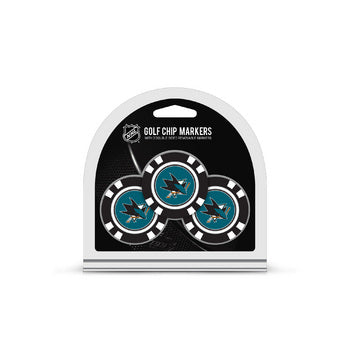 San Jose Sharks 3 Pack Golf Chip Ball Markers