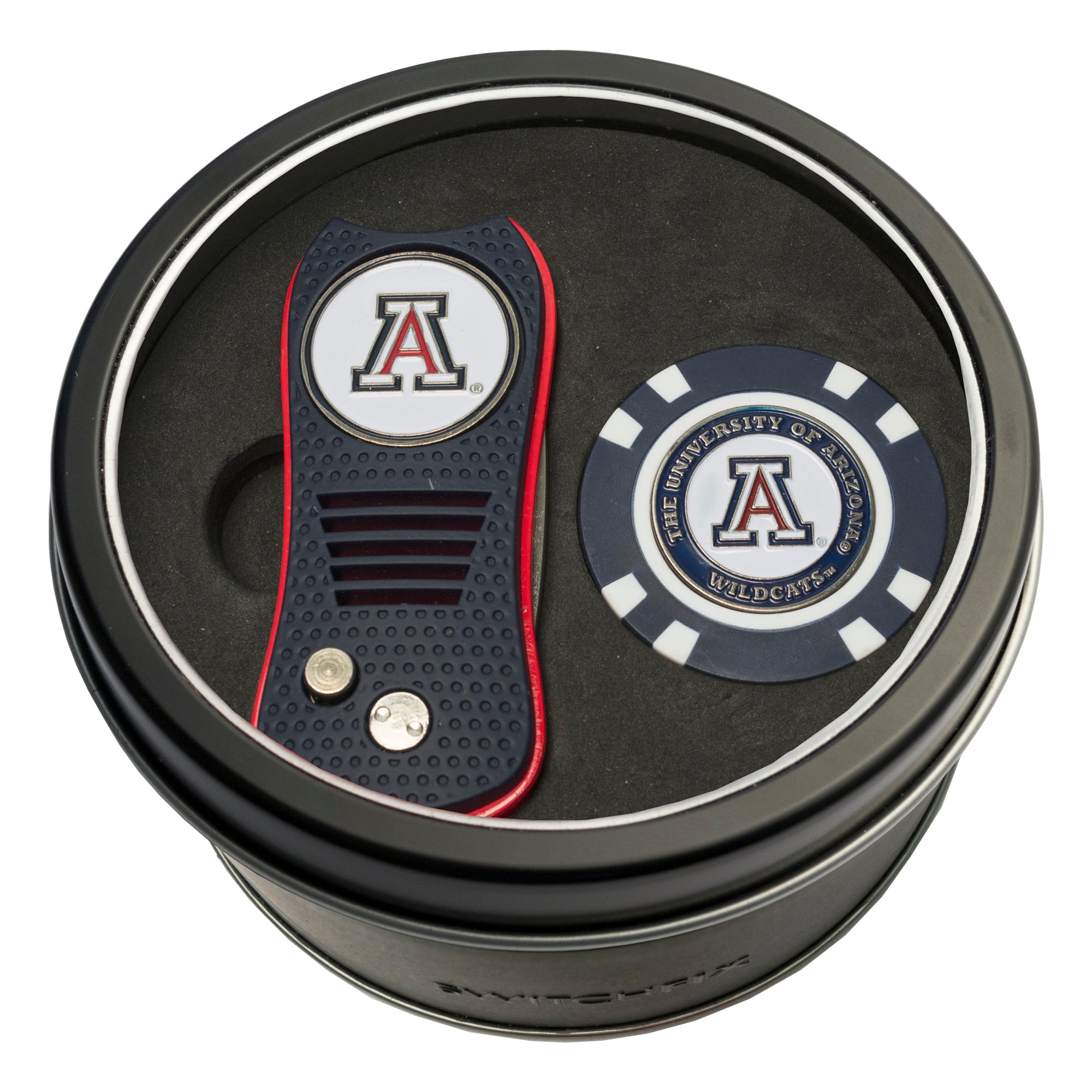 Arizona Wildcats Switchblade Divot Tool + Golf Chip Tin Gift Set