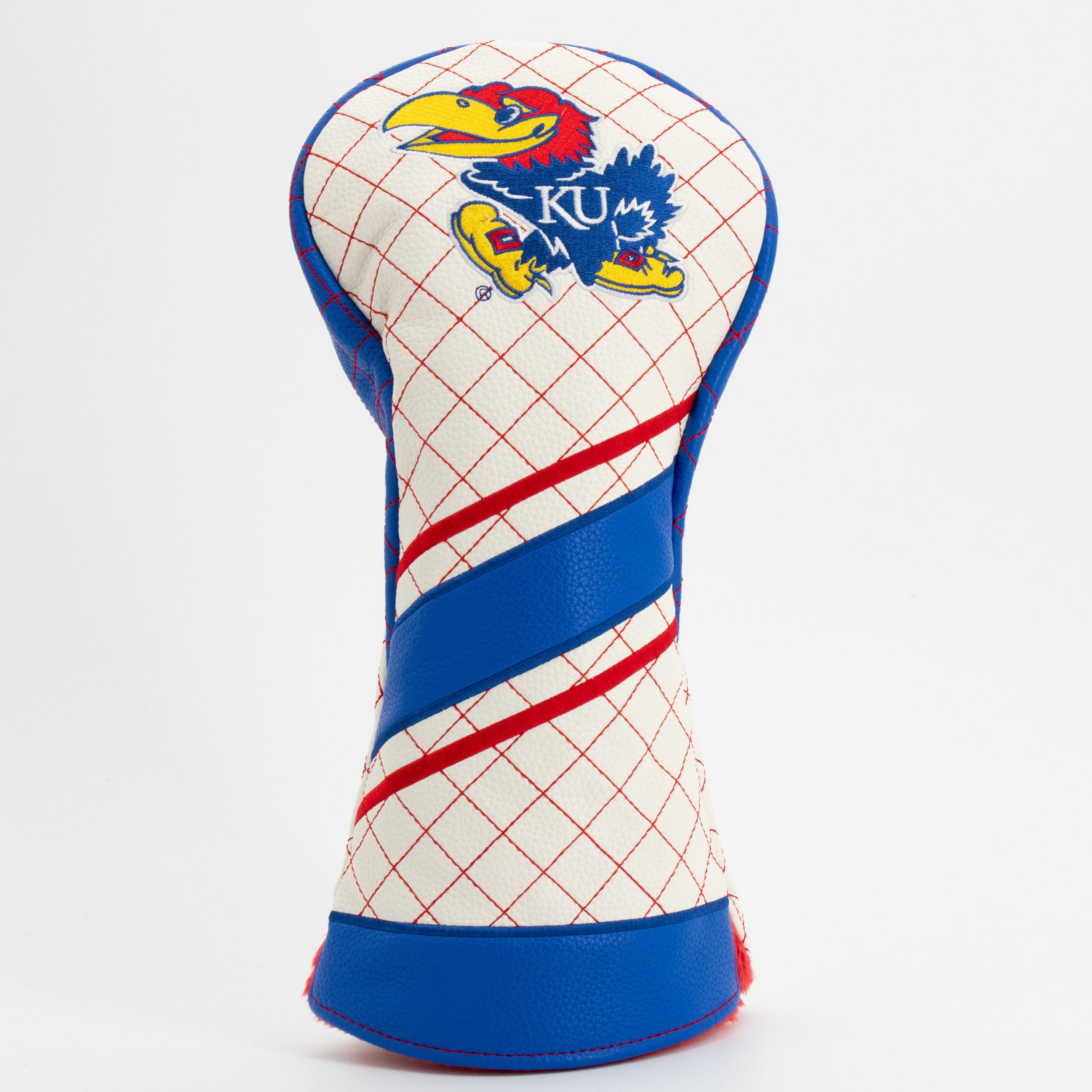 Kansas Jayhawks Quilted Driver Headcover (STRIPED)