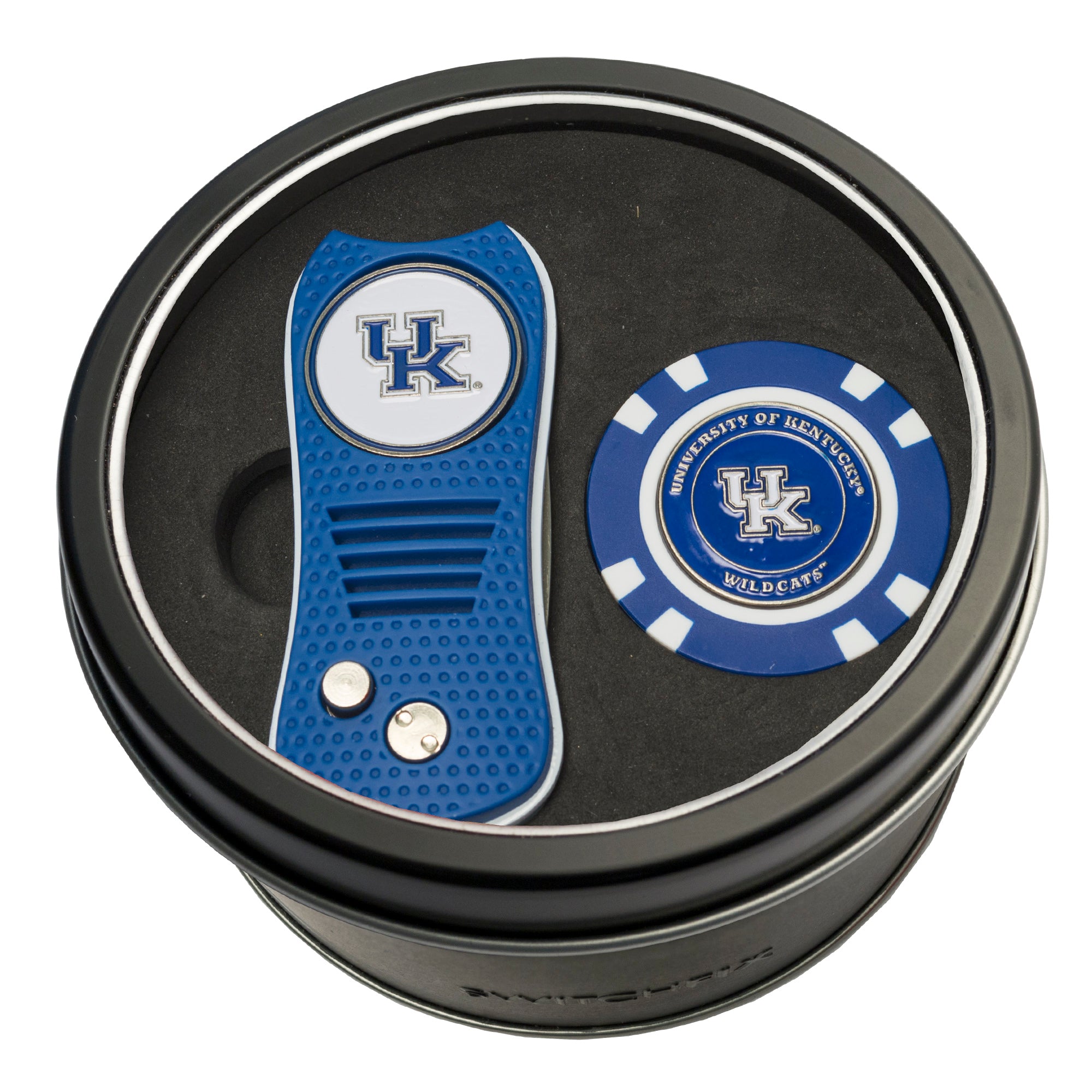 Kentucky Wildcats Switchblade Divot Tool + Golf Chip Tin Gift Set