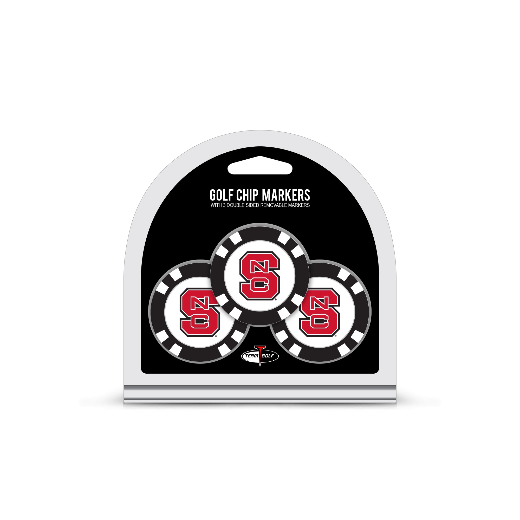 NC State Wolfpack 3 Pack Golf Chip Ball Markers