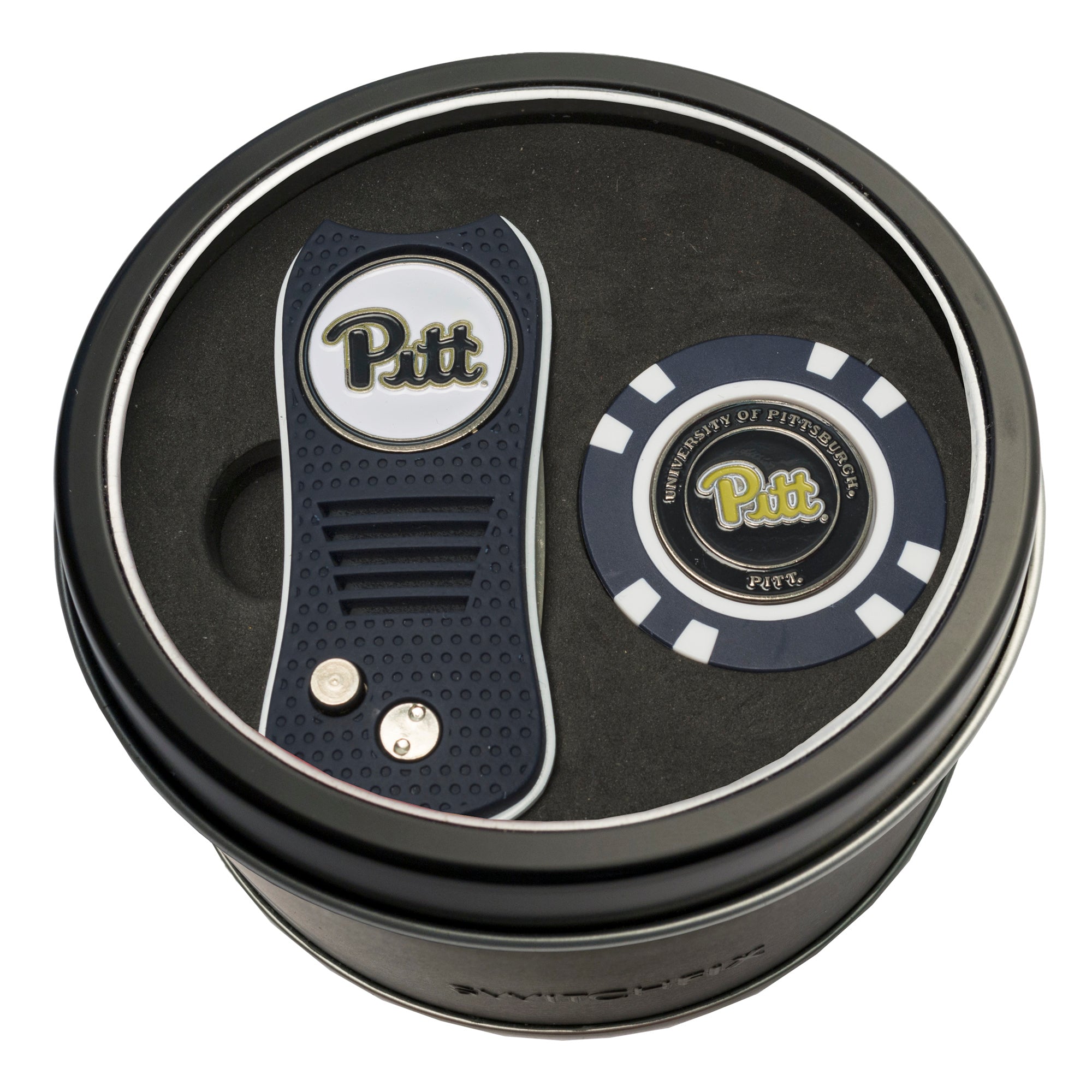 Pittsburgh Panthers Switchblade Divot Tool + Golf Chip Tin Gift Set
