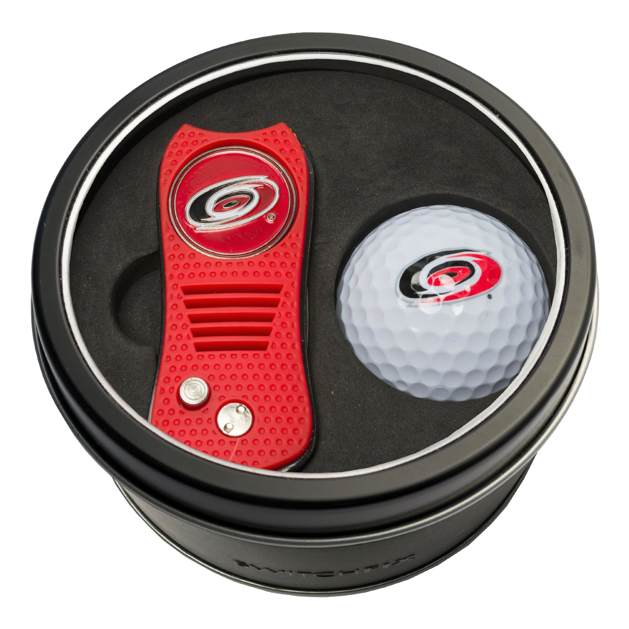 Carolina Hurricanes Switchblade Divot Tool + Golf Ball Tin Gift Set