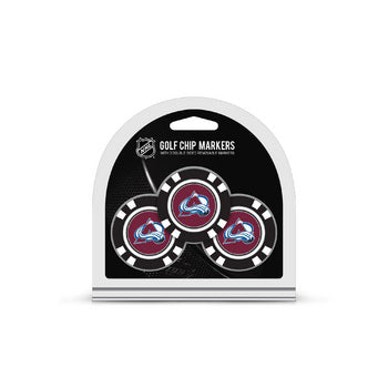 Colorado Avalanche 3 Pack Golf Chip Ball Markers