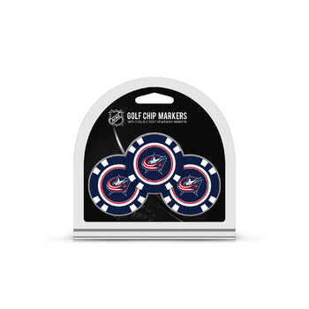 Columbus Blue Jackets 3 Pack Golf Chip Ball Markers