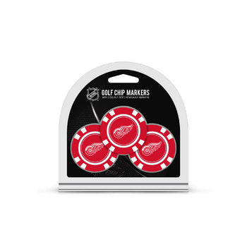 Detroit Red Wings 3 Pack Golf Chip Ball Markers