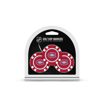 Montreal Canadiens 3 Pack Golf Chip Ball Markers