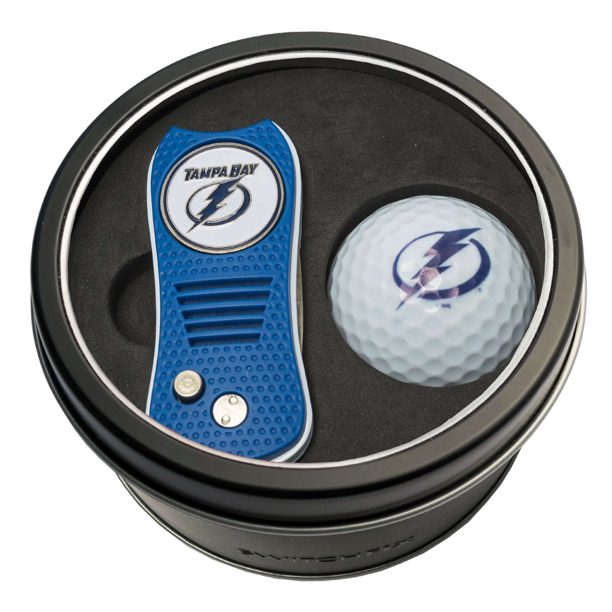 Tampa Bay Lightning Switchblade Divot Tool + Golf Ball Tin Gift Set