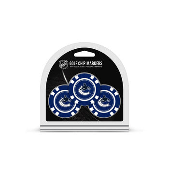 Vancouver Canucks 3 Pack Golf Chip Ball Markers