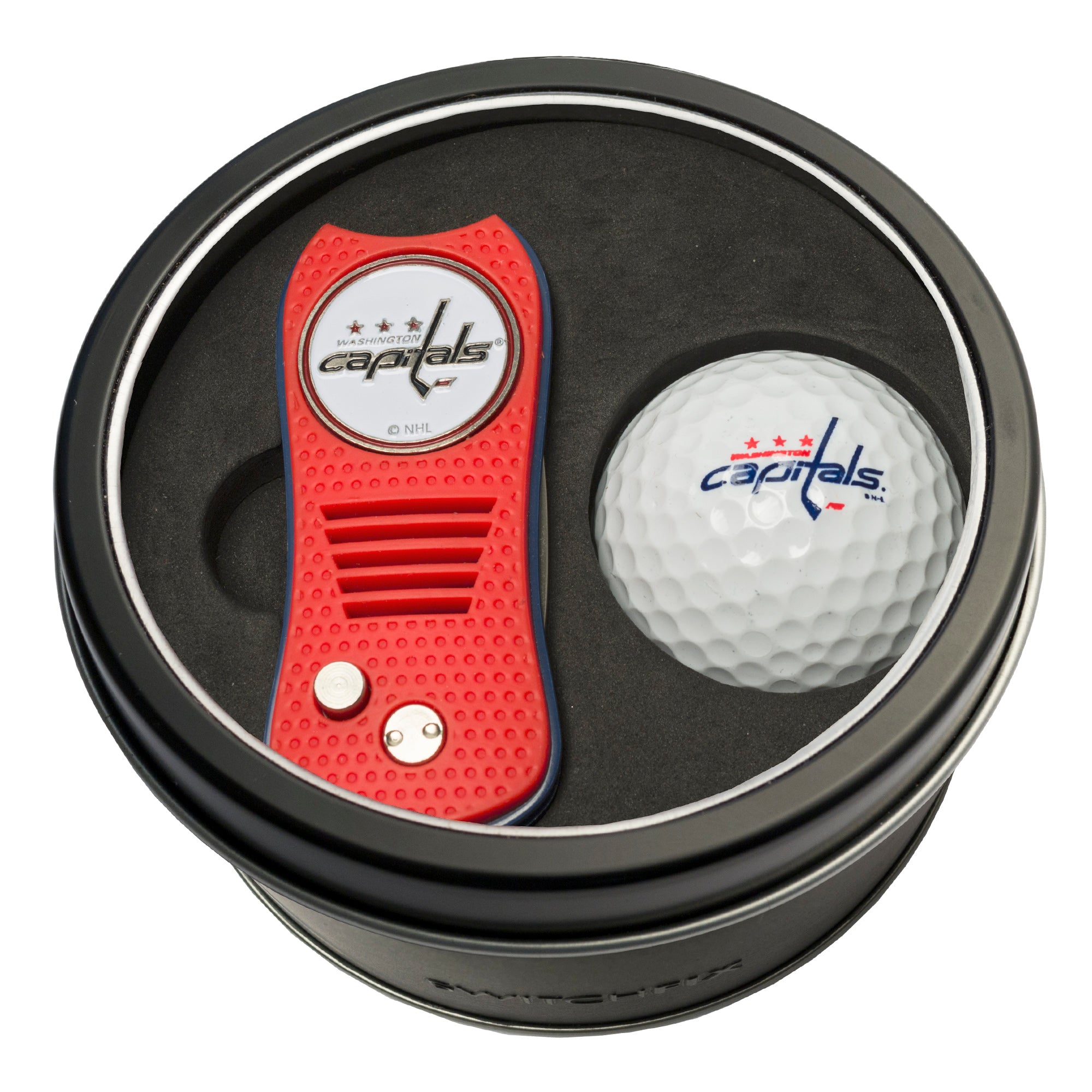 Washington Capitals Switchblade Divot Tool + Golf Ball Tin Gift Set