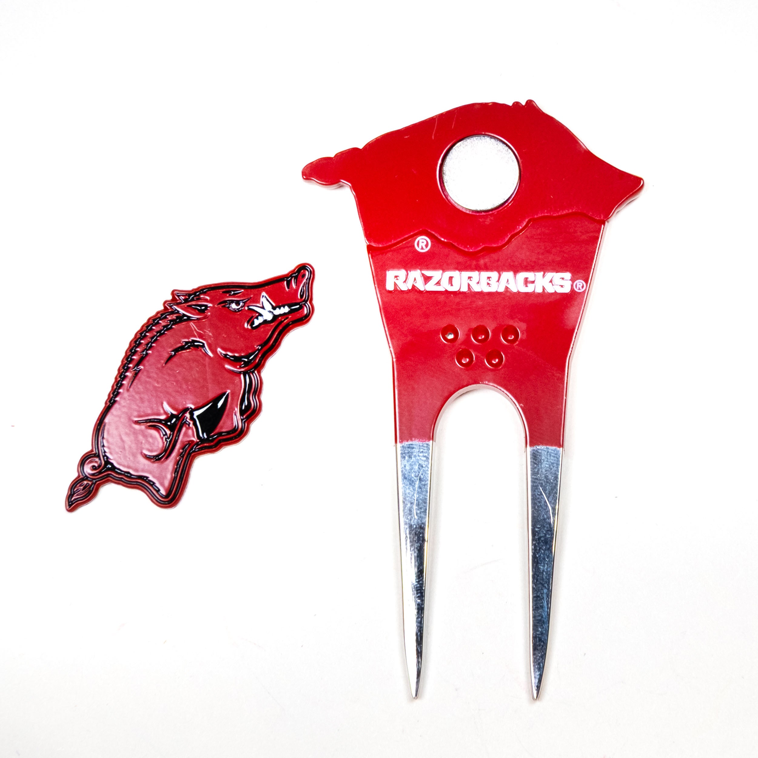 Arkansas Razorbacks Custom Shaped Divot Tool