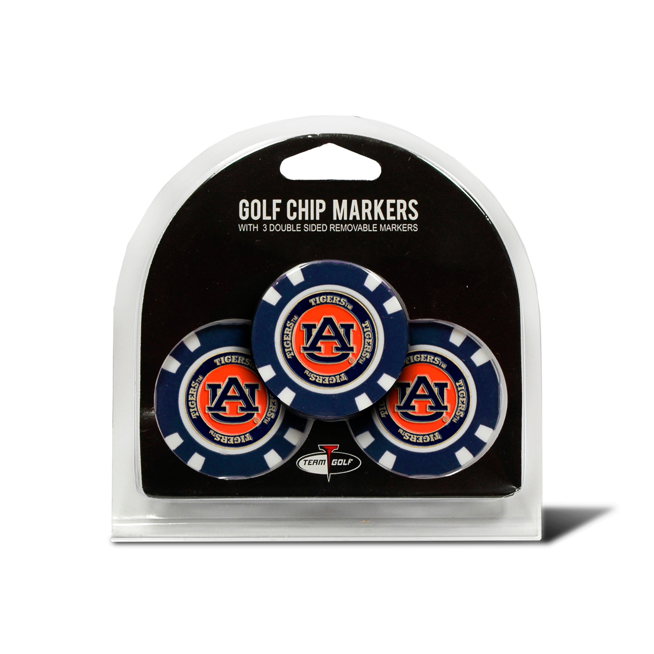 Auburn Tigers 3 Pack Golf Chip Ball Markers