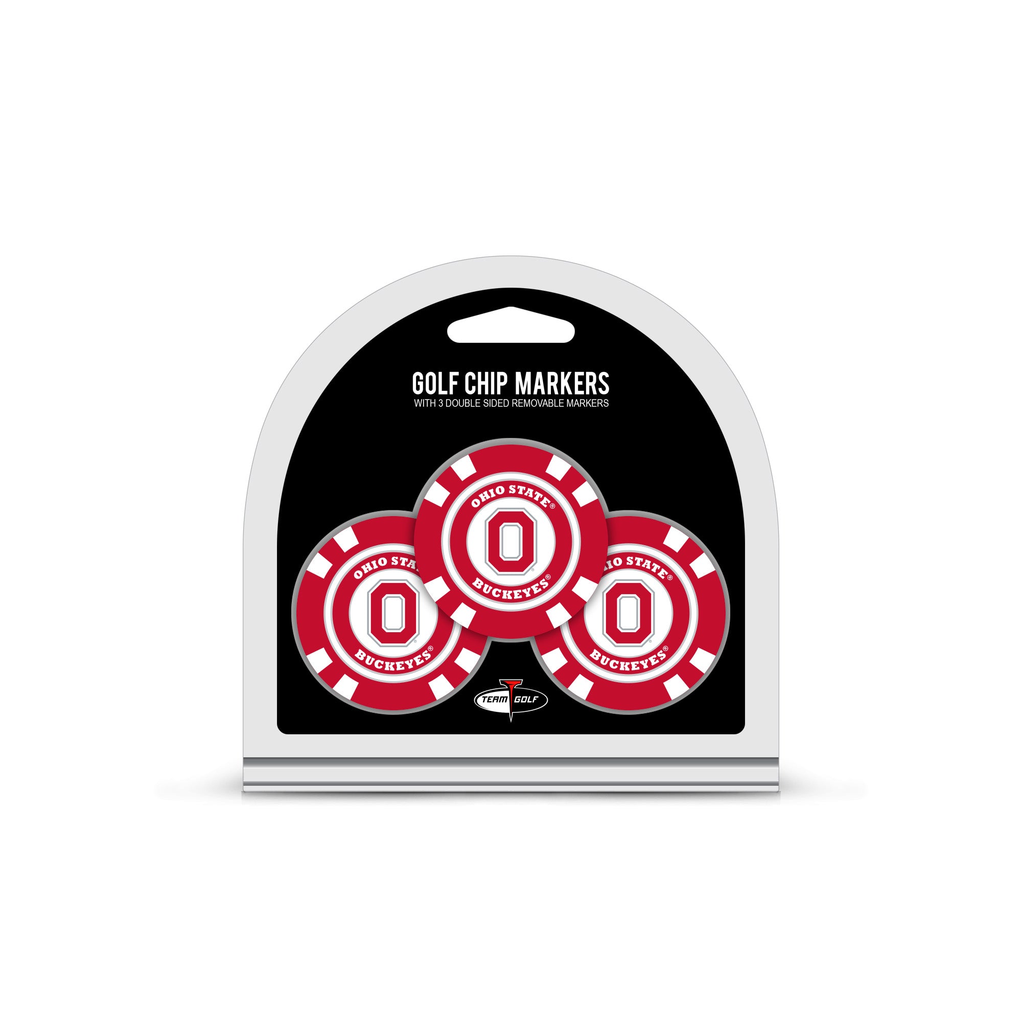 Ohio State Buckeyes 3 Pack Golf Chip Ball Markers