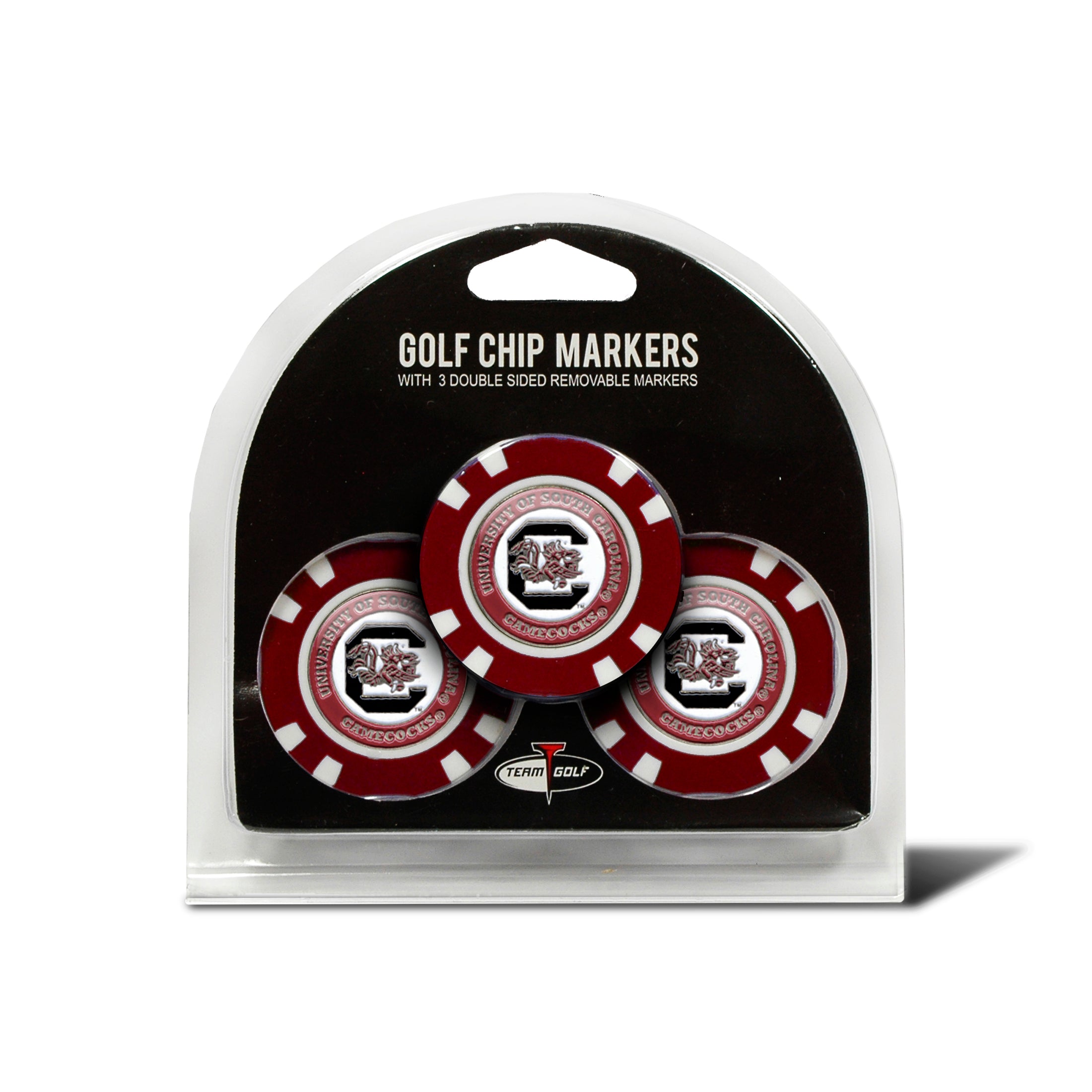 South Carolina Gamecocks 3 Pack Golf Chip Ball Markers