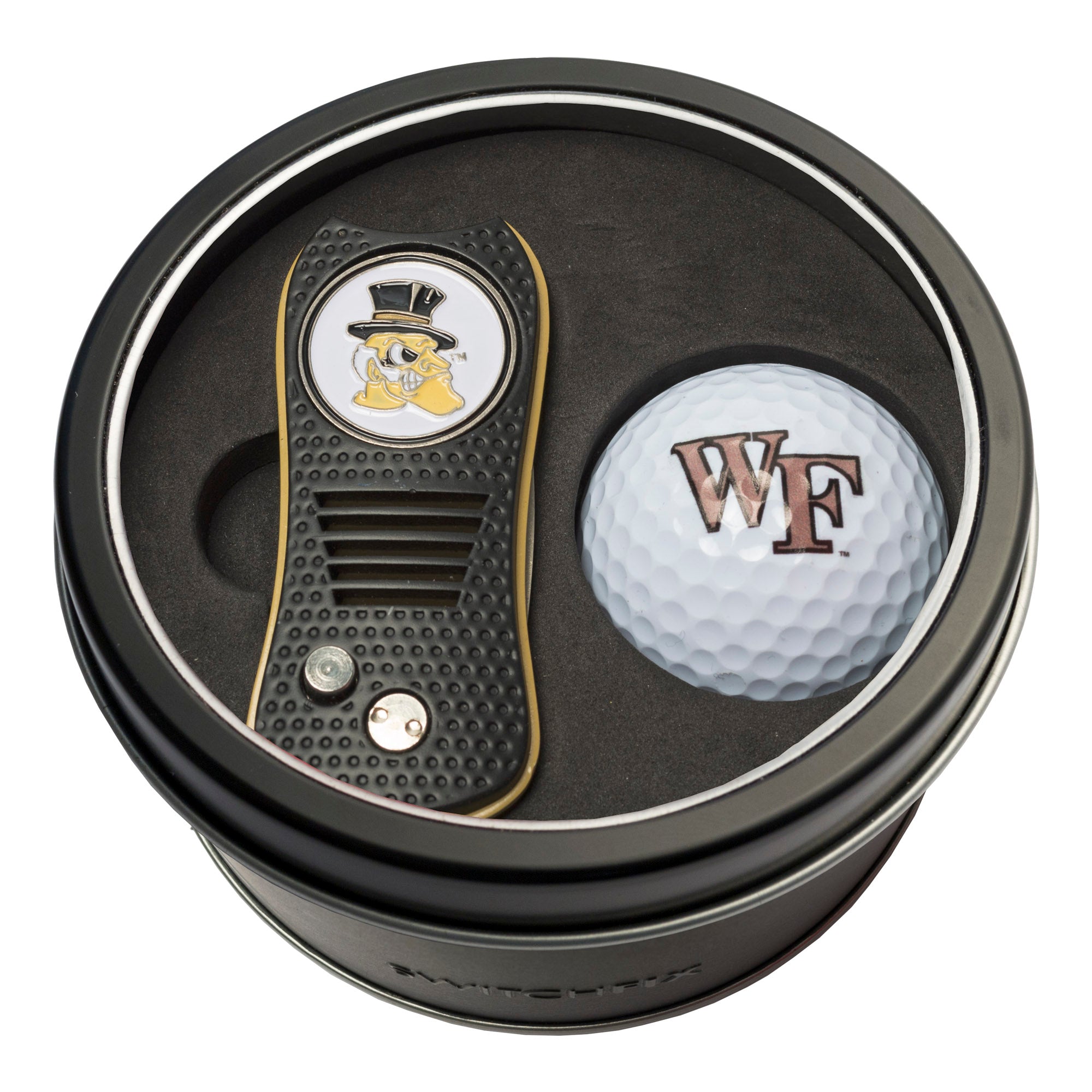 Wake Forest Demon Deacons Switchblade Divot Tool + Golf Ball Tin Gift Set