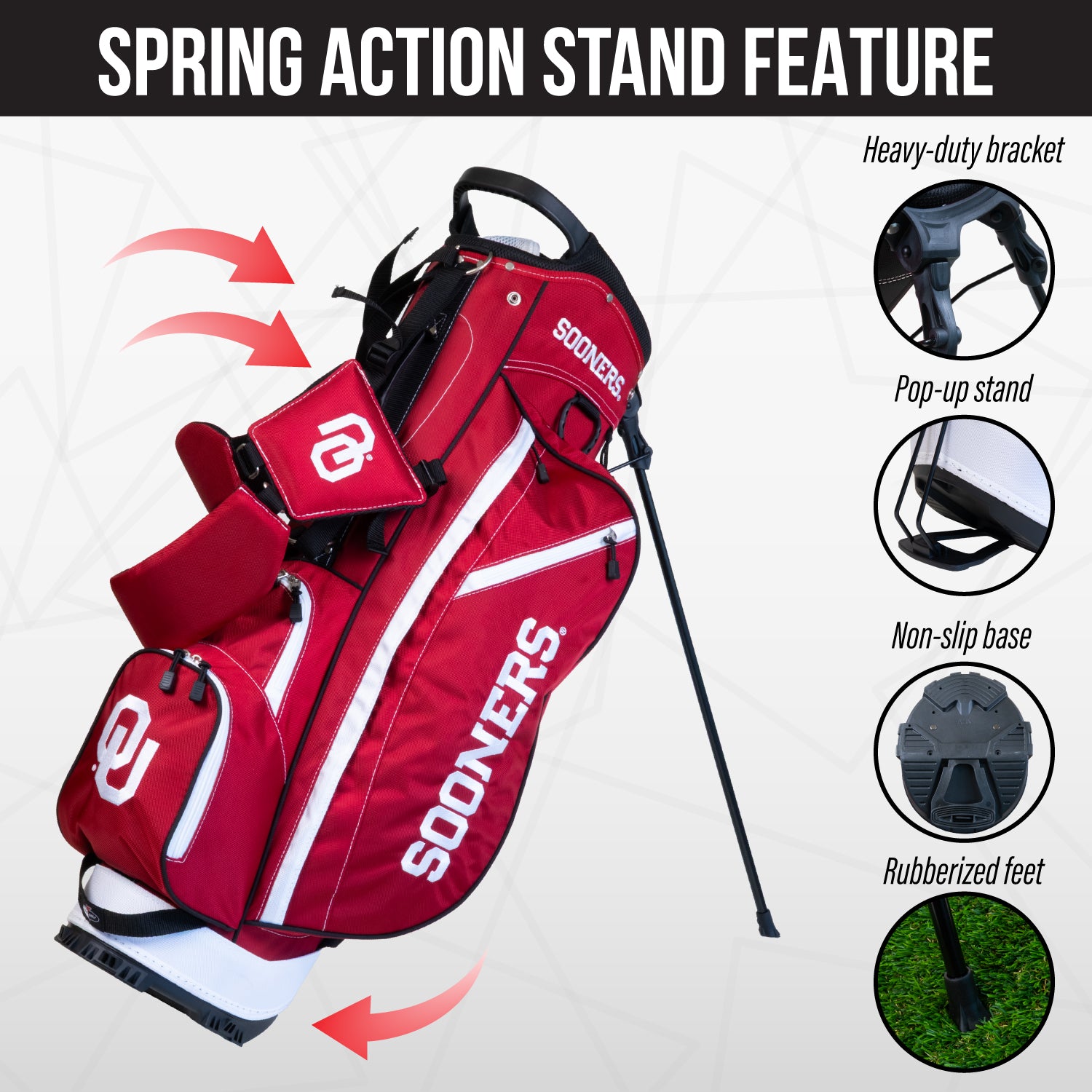 Oklahoma Sooners Fairway Stand Bag
