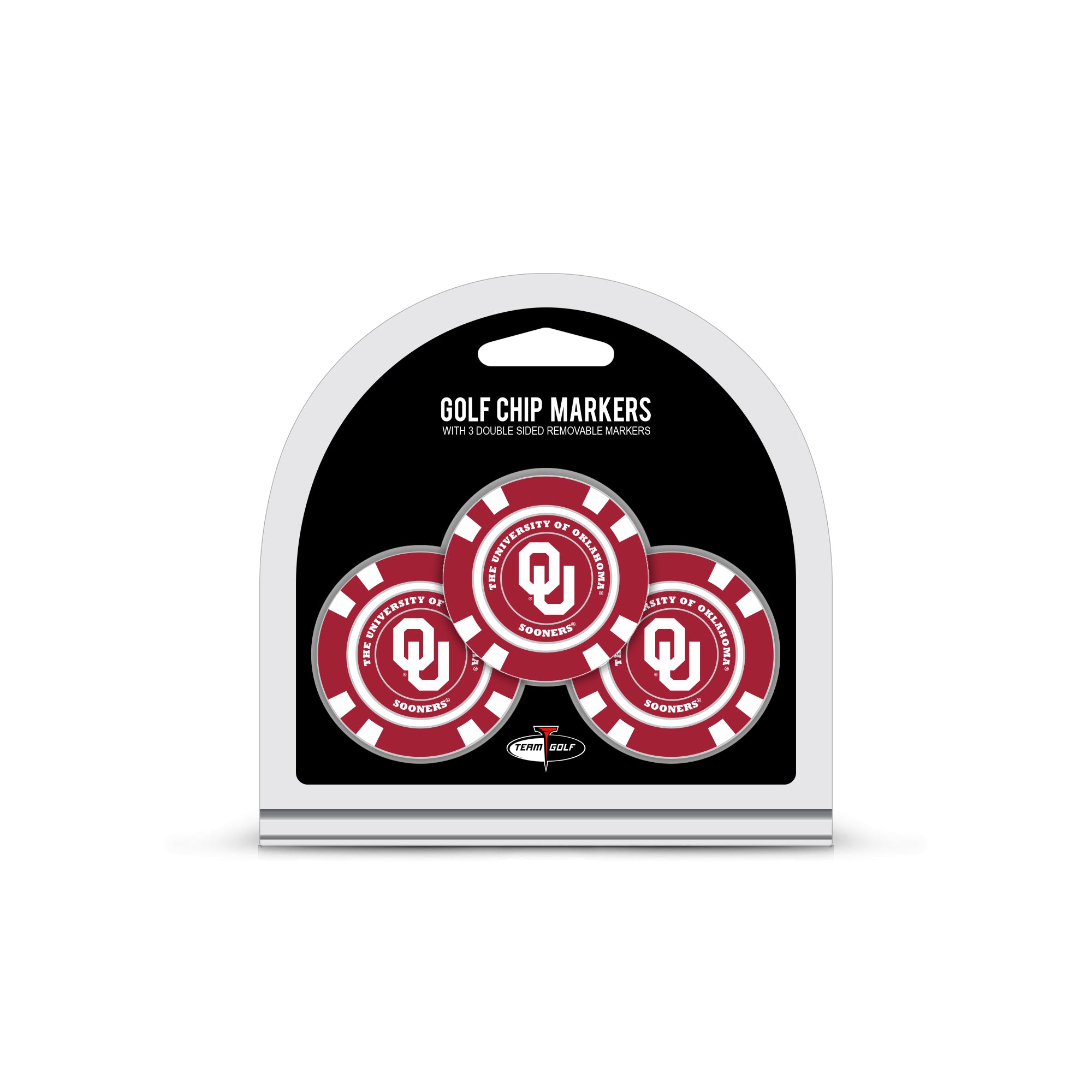 Oklahoma Sooners 3 Pack Golf Chip Ball Markers