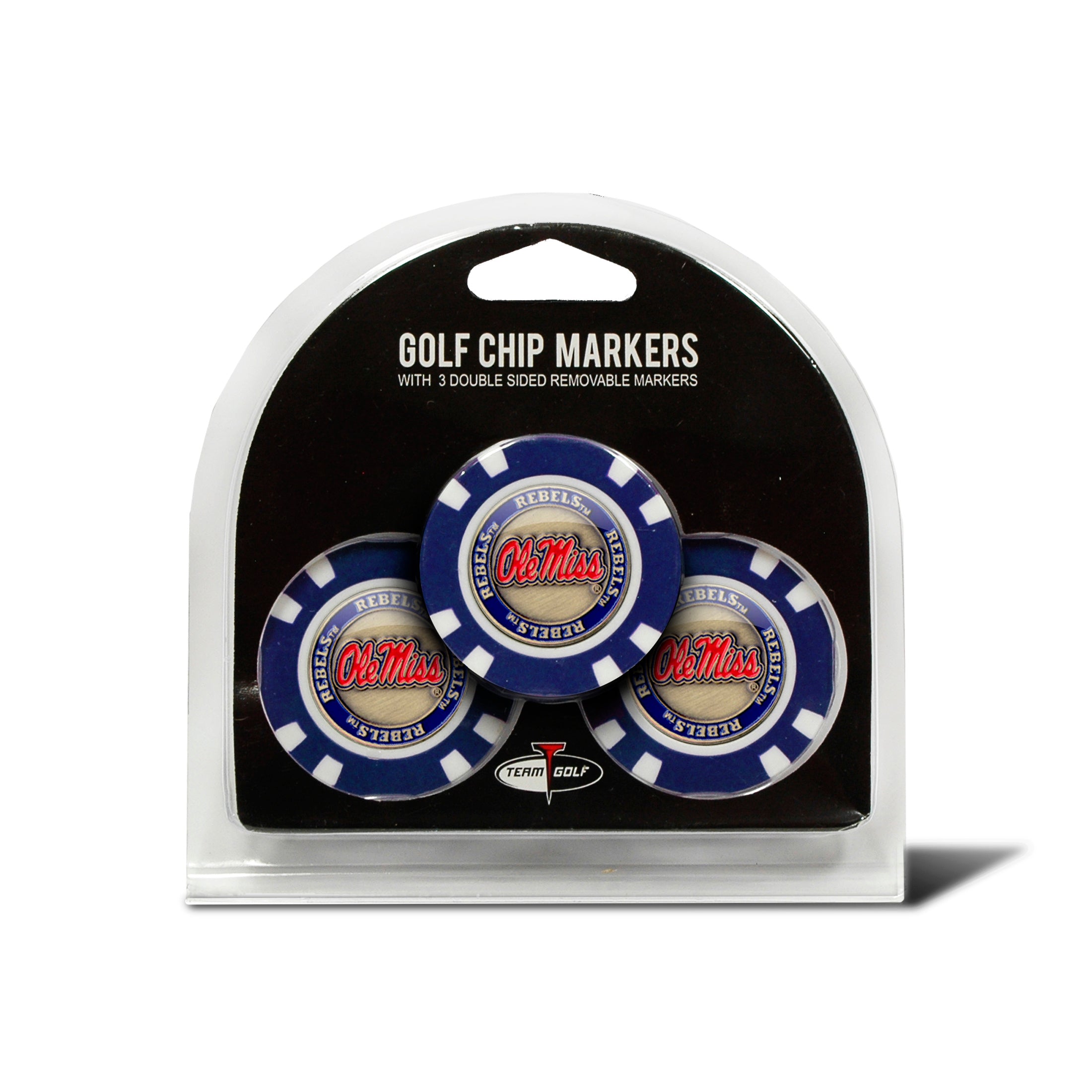 Ole Miss Rebels 3 Pack Golf Chip Ball Markers