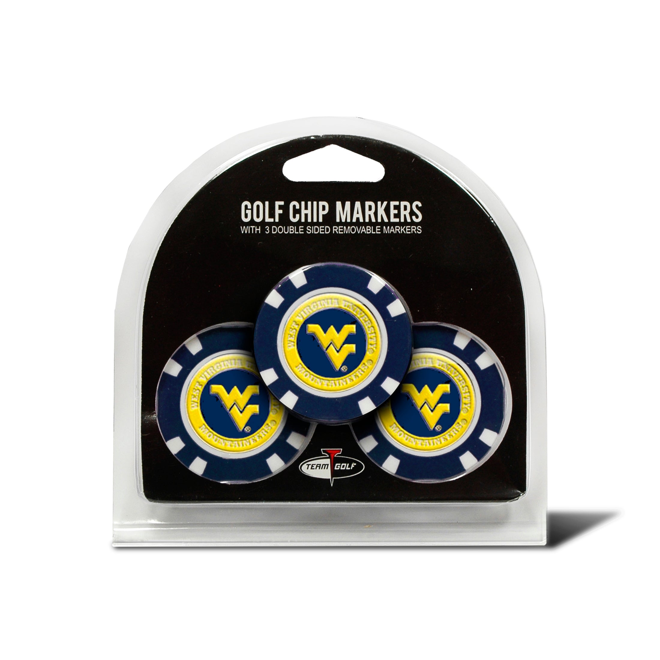 West Virginia Mountaineers 3 Pack Golf Chip Ball Markers