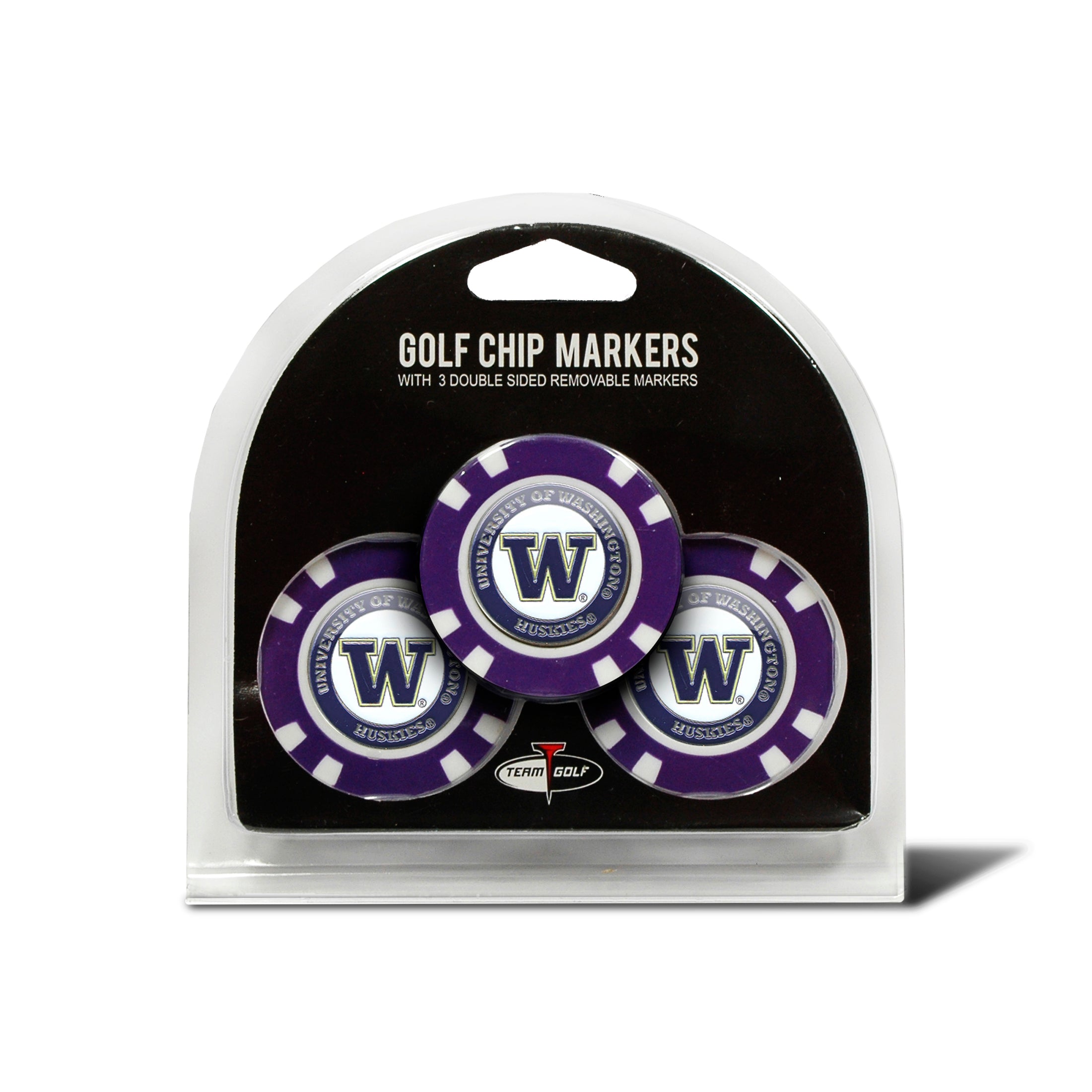 Washington Huskies 3 Pack Golf Chip Ball Markers