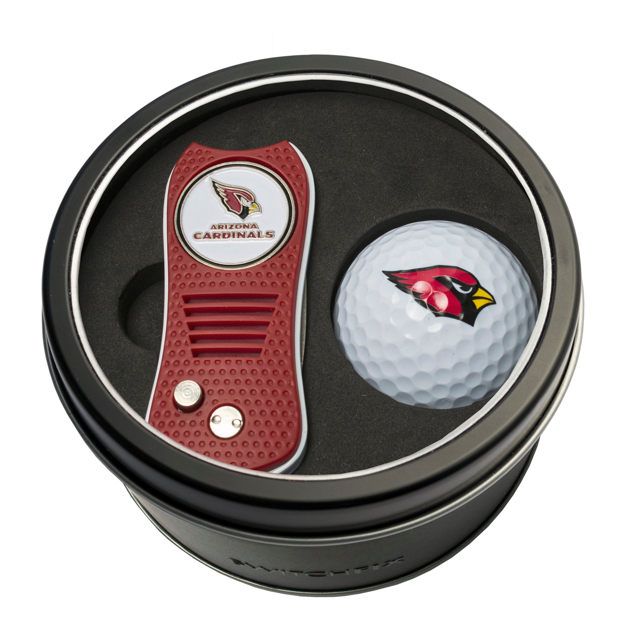 Arizona Cardinals Switchblade Divot Tool + Golf Ball Tin Gift Set