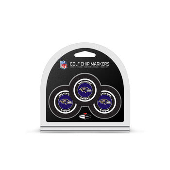 Baltimore Ravens 3 Pack Golf Chip Ball Markers