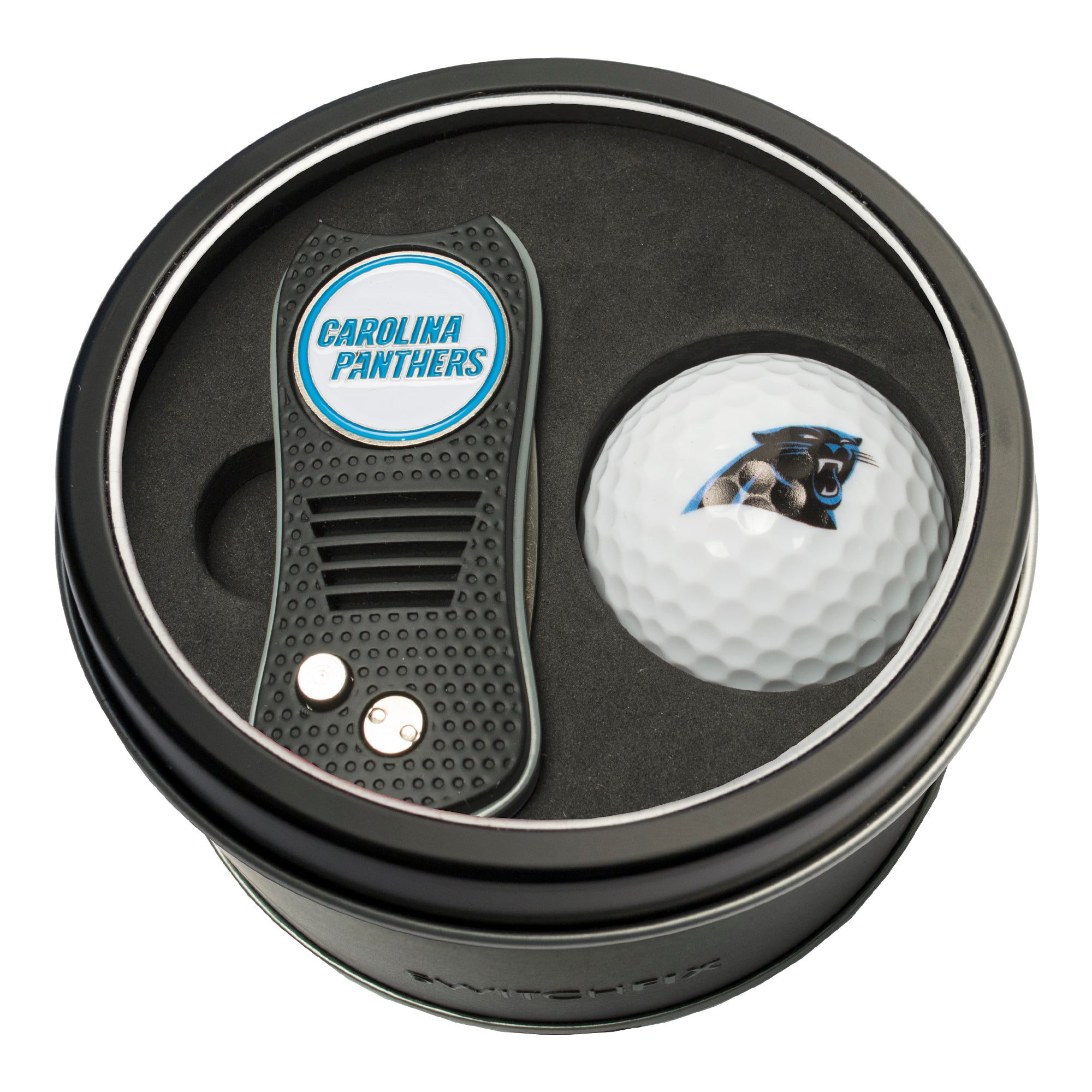 Carolina Panthers Switchblade Divot Tool + Golf Ball Tin Gift Set