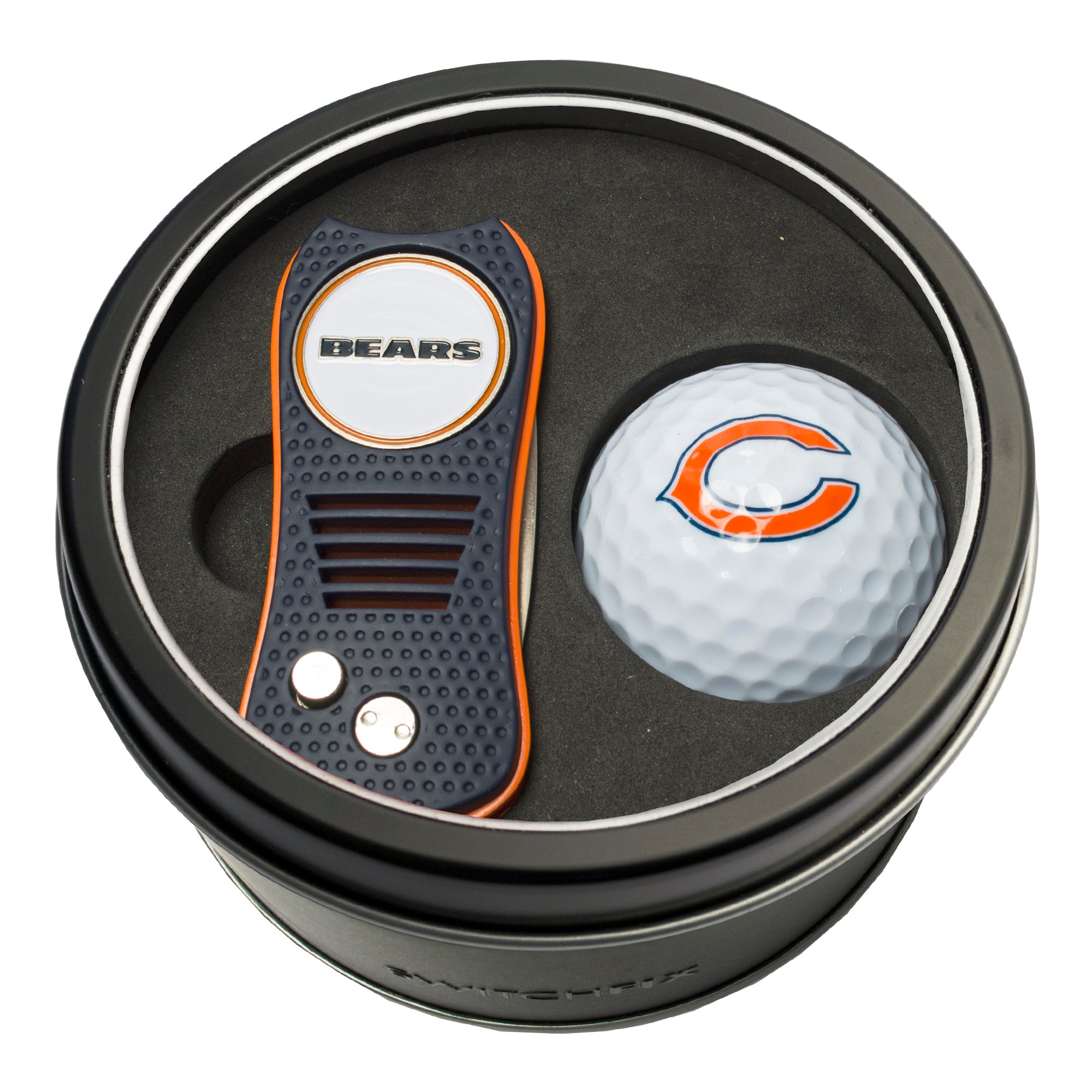 Chicago Bears Switchblade Divot Tool + Golf Ball Tin Gift Set