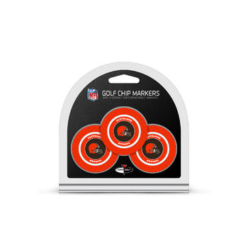 Cleveland Browns 3 Pack Golf Chip Ball Markers