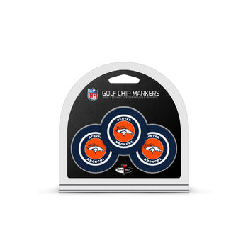 Denver Broncos 3 Pack Golf Chip Ball Markers