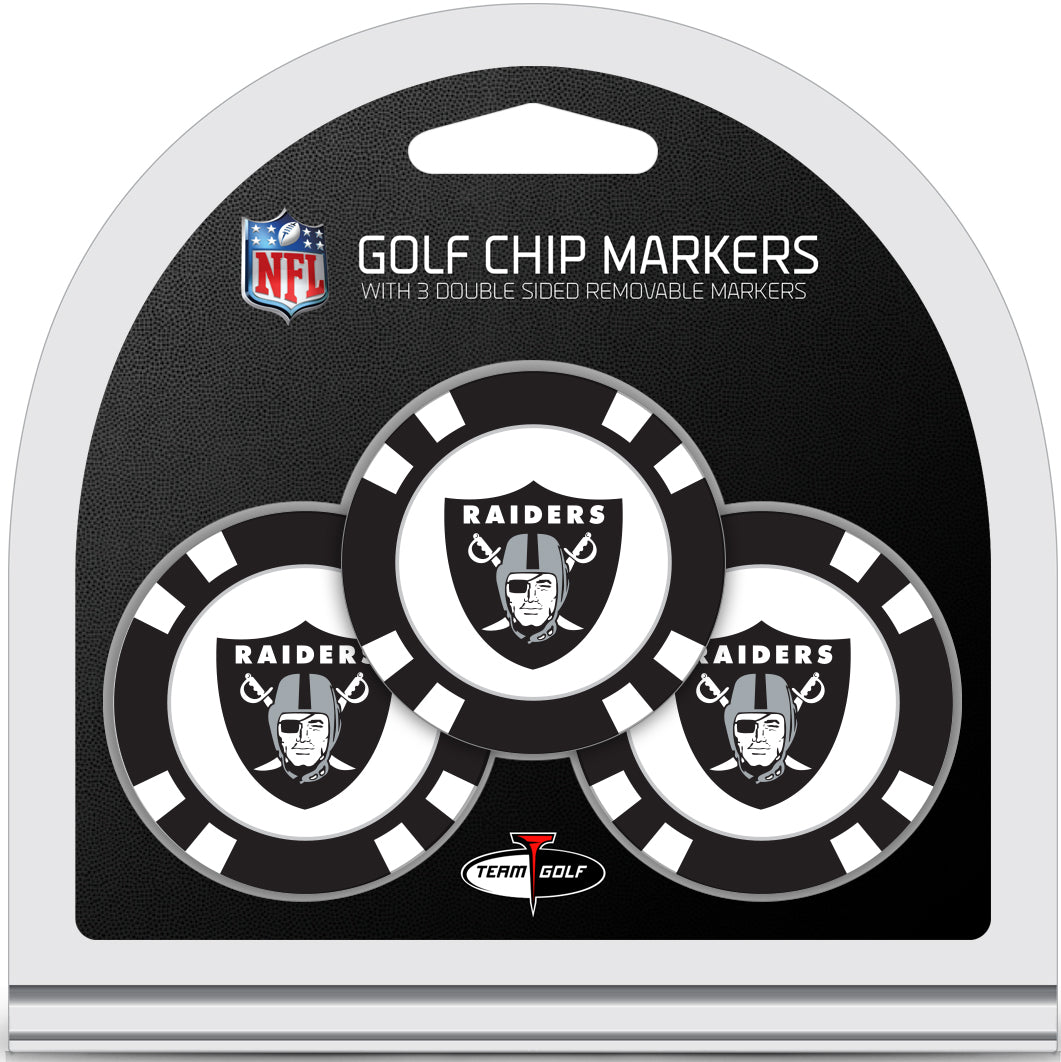 Las Vegas Raiders 3 Pack Golf Chip Ball Markers