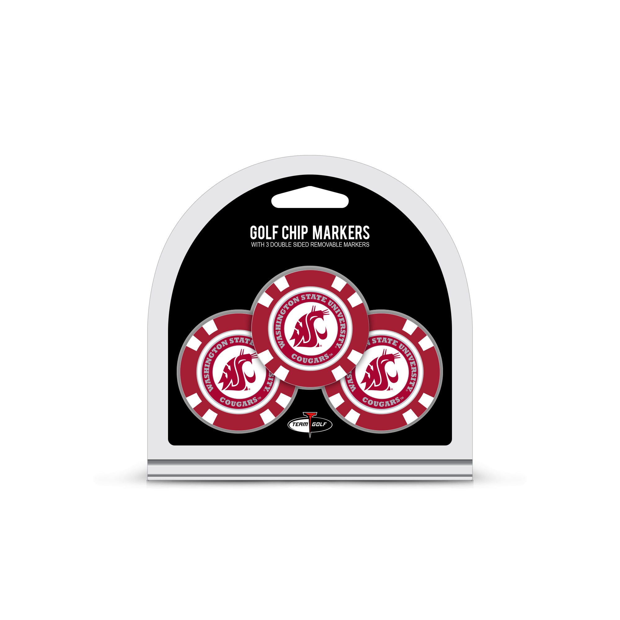 Washington State Cougars 3 Pack Golf Chip Ball Markers