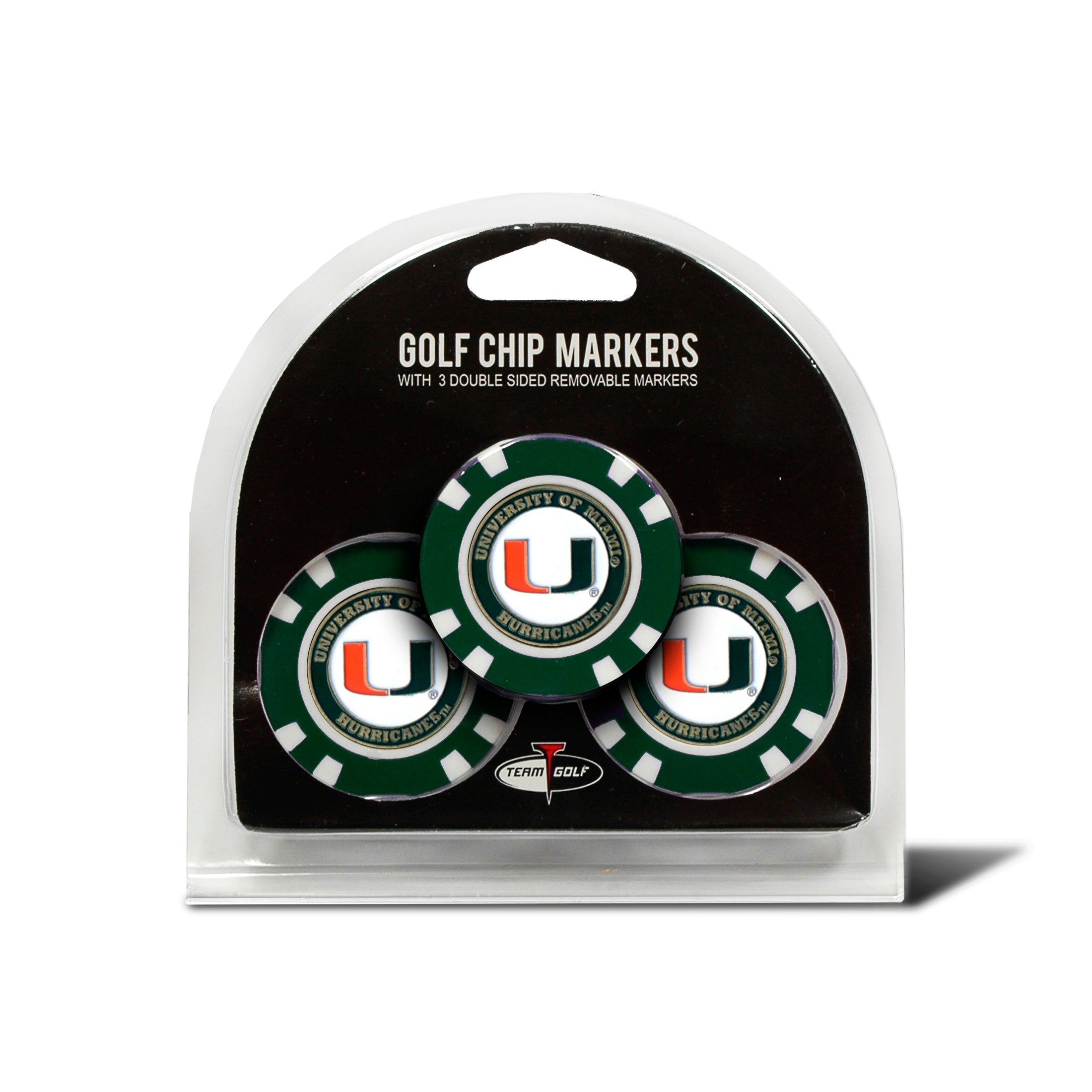 Miami Hurricanes 3 Pack Golf Chip Ball Markers