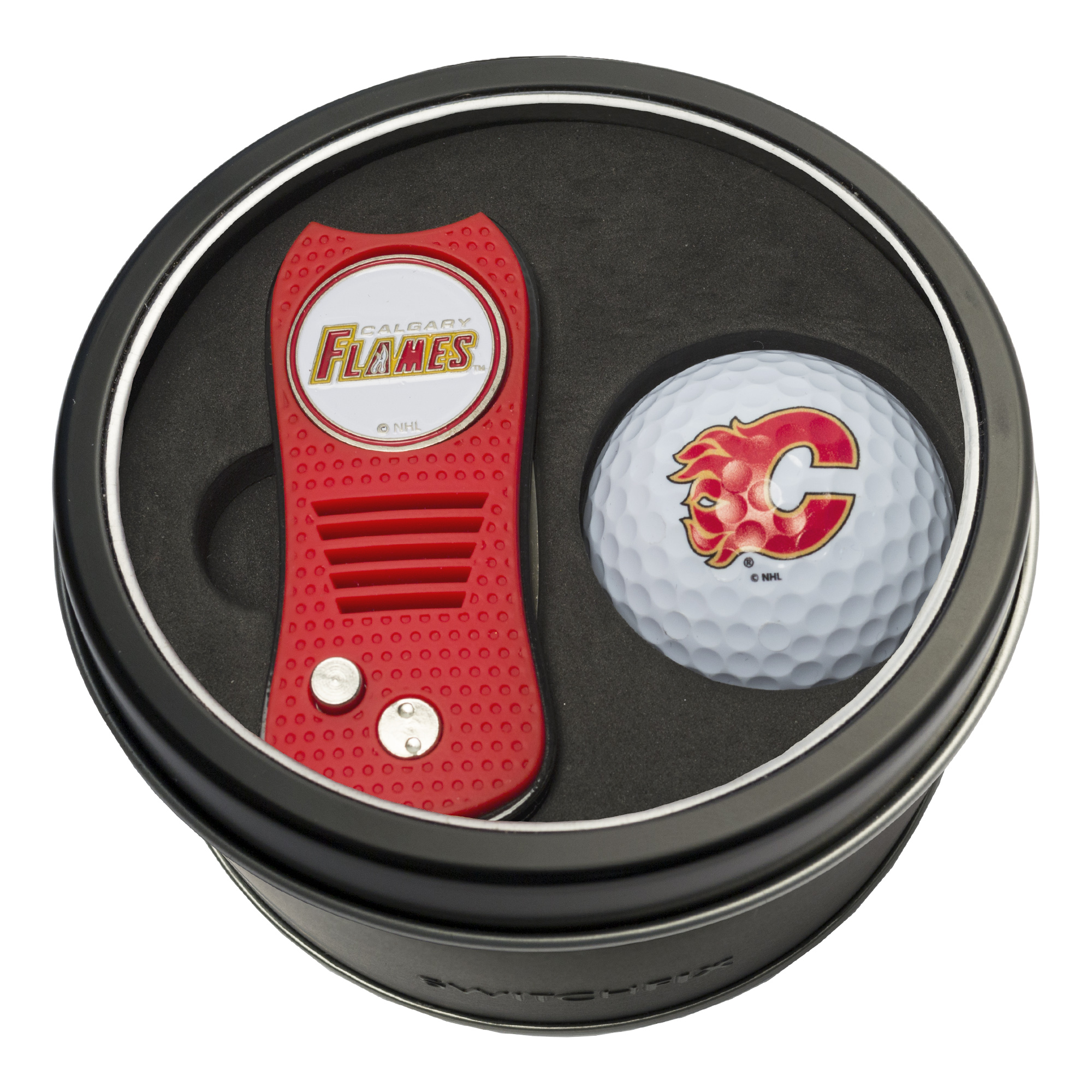 Calgary Flames Switchfix + Golf Ball Tin Gift Set