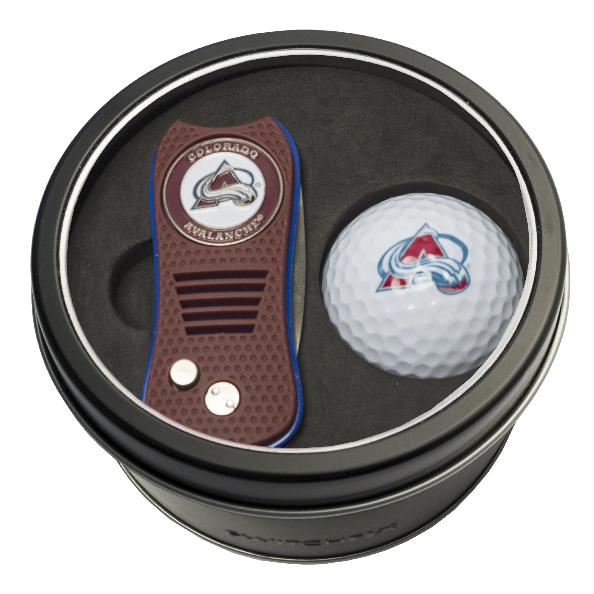 Colorado Avalanche Switchfix + Golf Ball Tin Gift Set