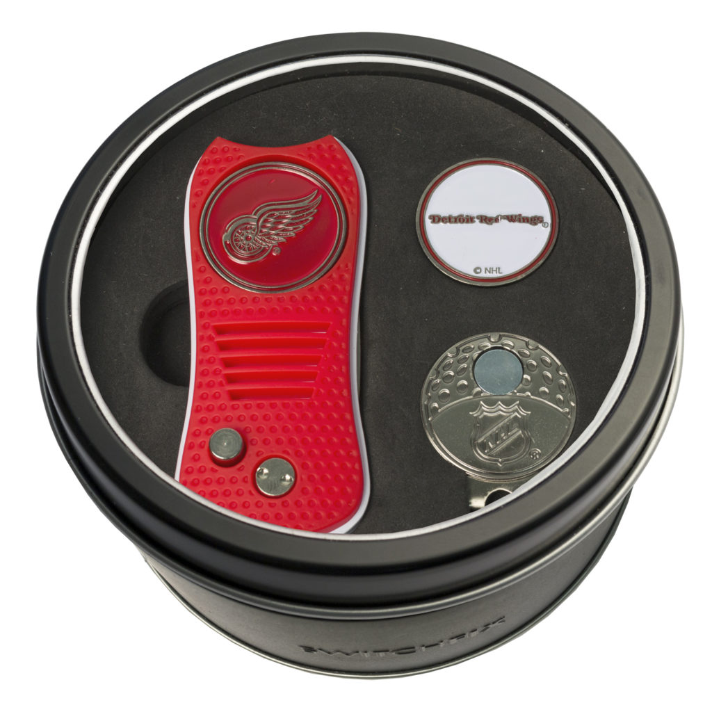 Detroit Red Wings Switchfix + Cap Clip + Ball Marker Tin Gift Set