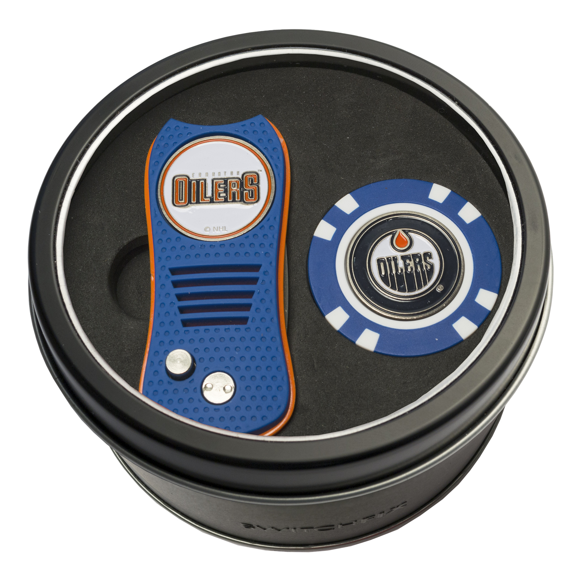 Edmonton Oilers Switchfix + Golf Chip Tin Gift Set
