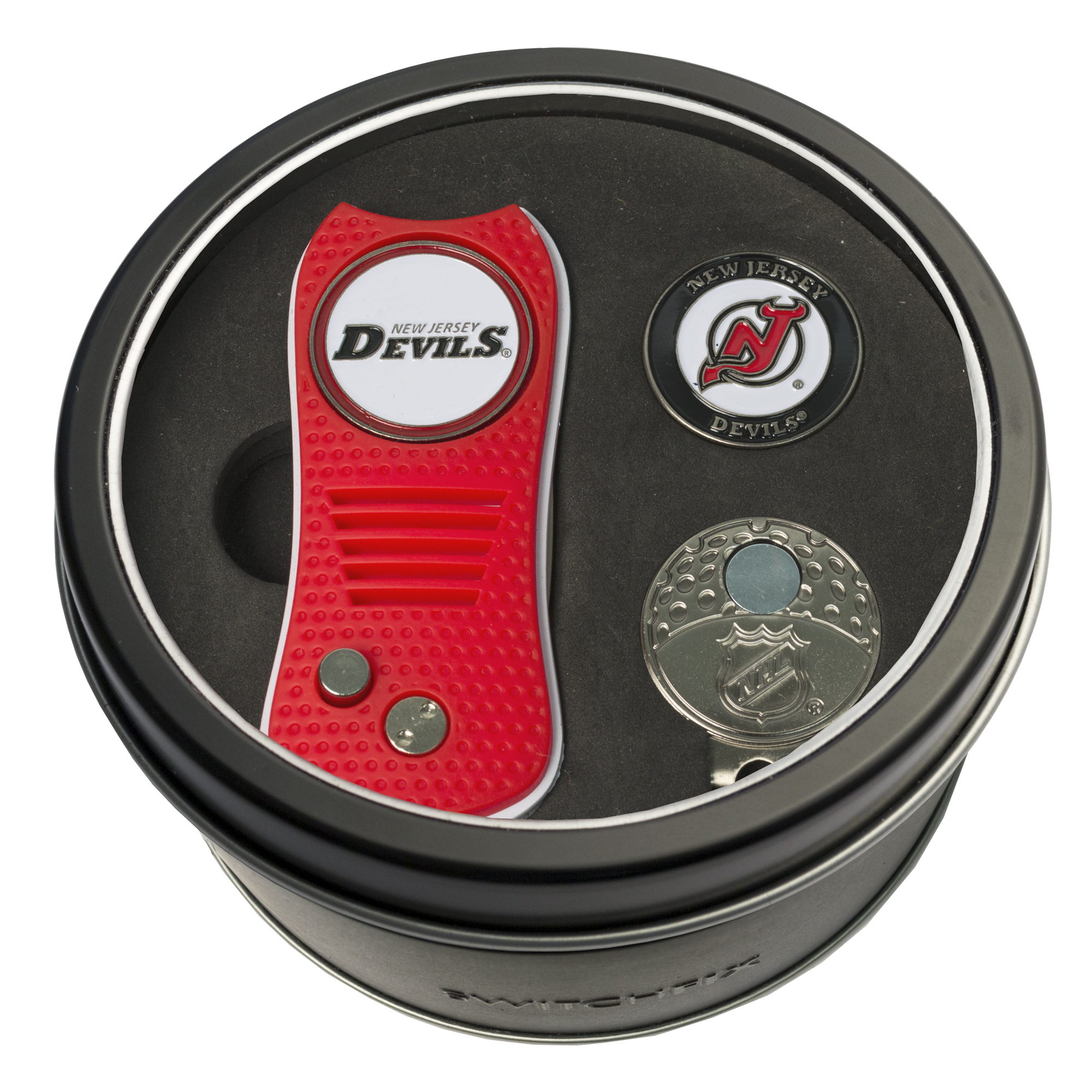 New Jersey Devils Switchfix + Cap Clip + Ball Marker Tin Gift Set