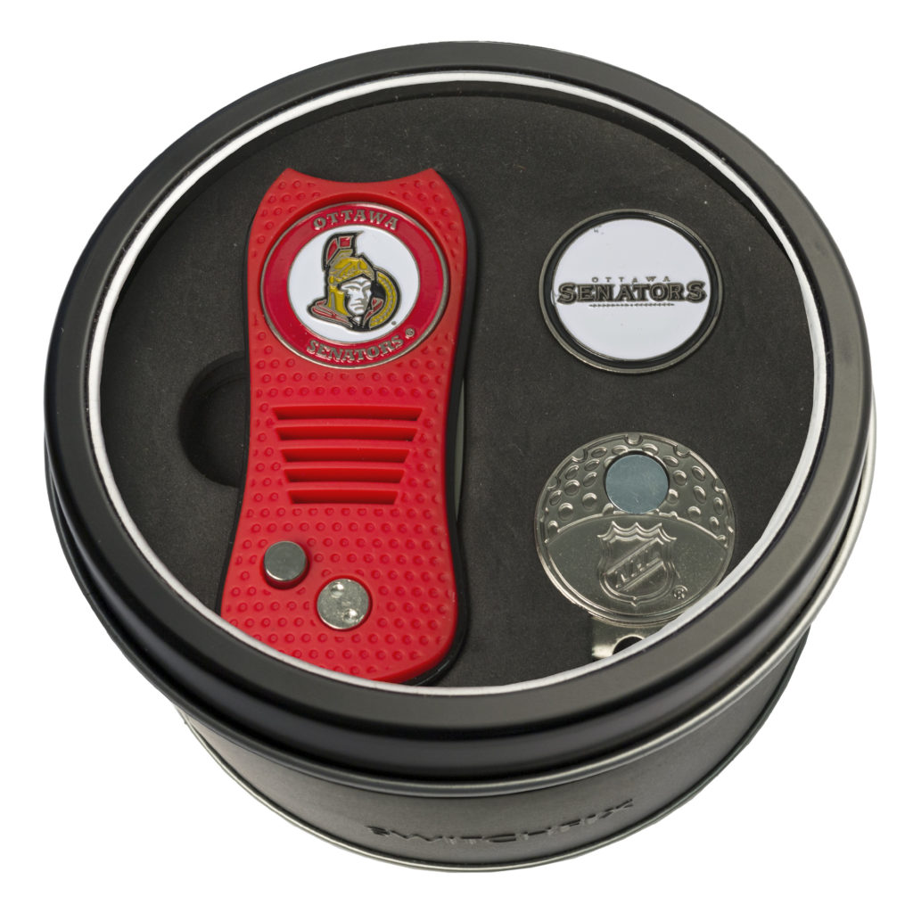 Ottawa Senators Switchfix + Cap Clip + Ball Marker Tin Gift Set