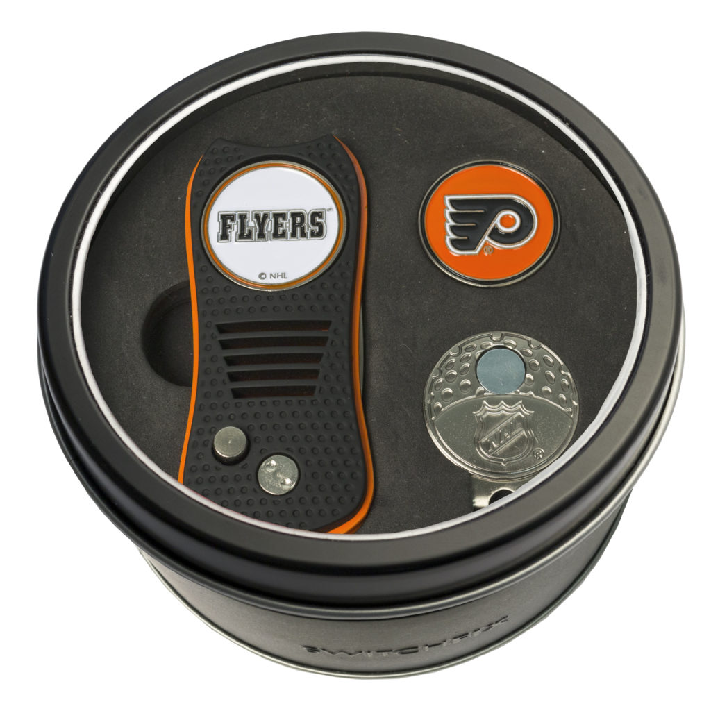 Philadelphia Flyers Switchfix + Cap Clip + Ball Marker Tin Gift Set