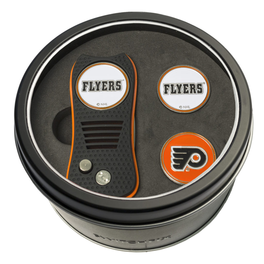 Philadelphia Flyers Switchfix + 2 Ball Marker Tin Gift Set