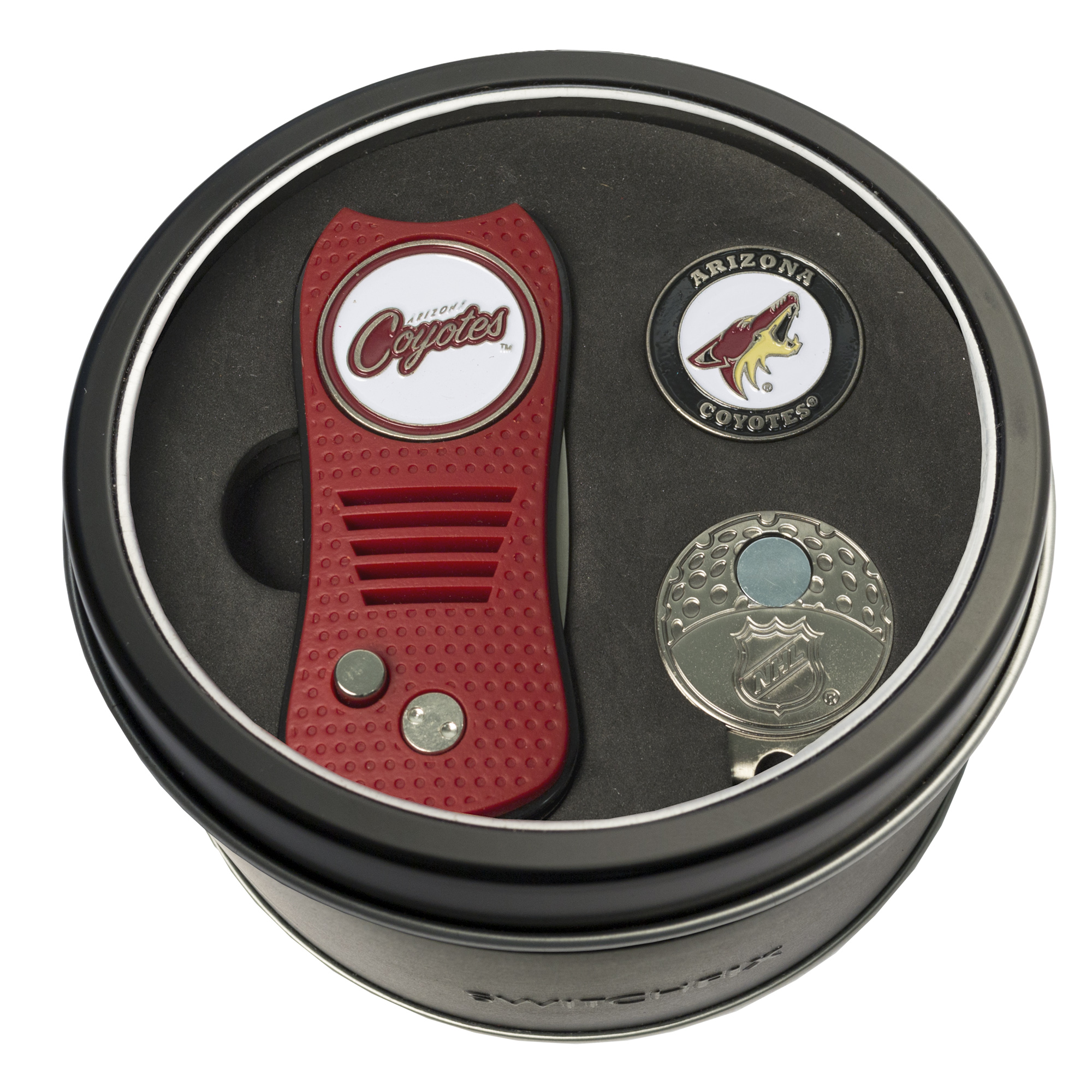 Arizona Coyotes Switchfix + Cap Clip + Ball Marker Tin Gift Set