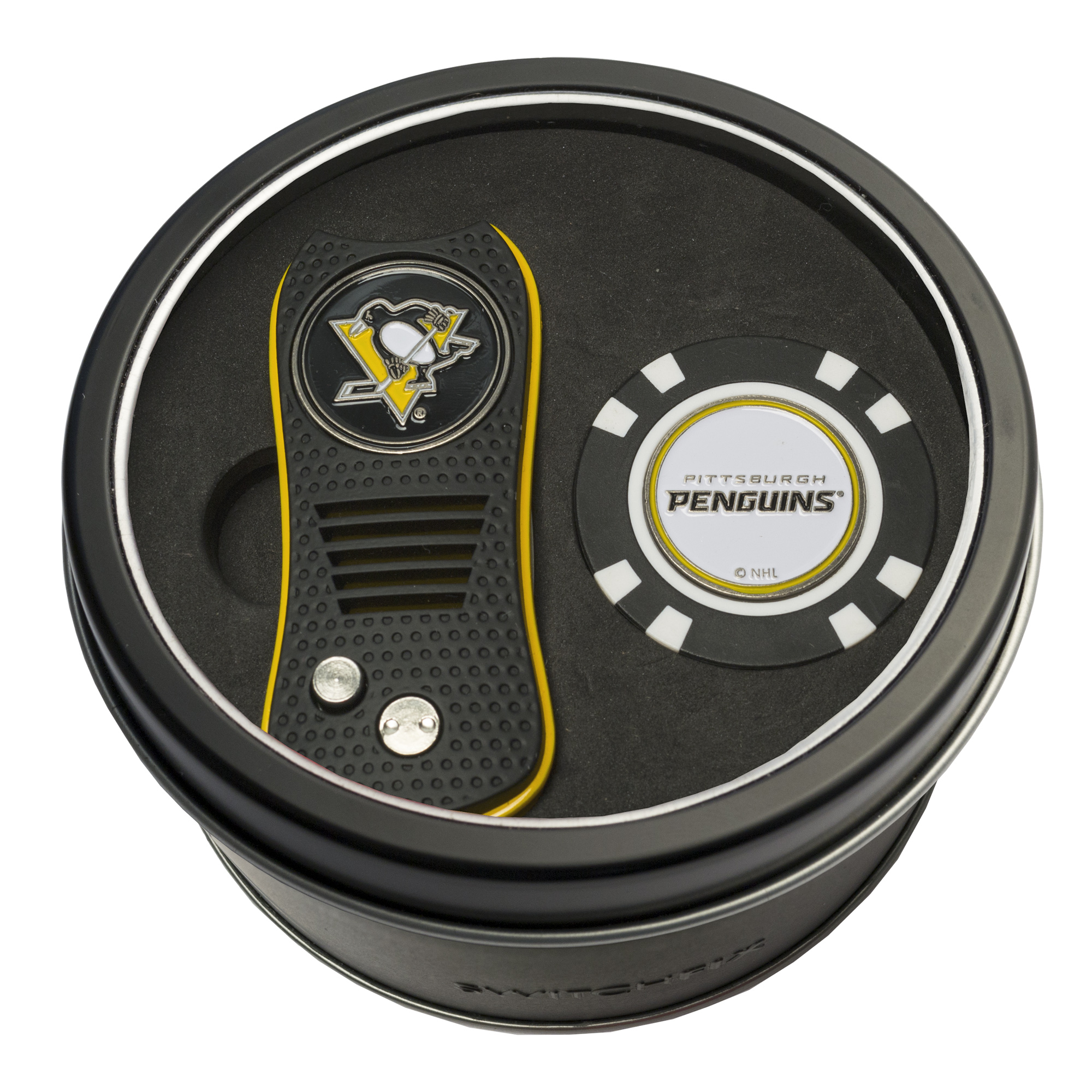 Pittsburgh Penguins Switchfix + Golf Chip Tin Gift Set