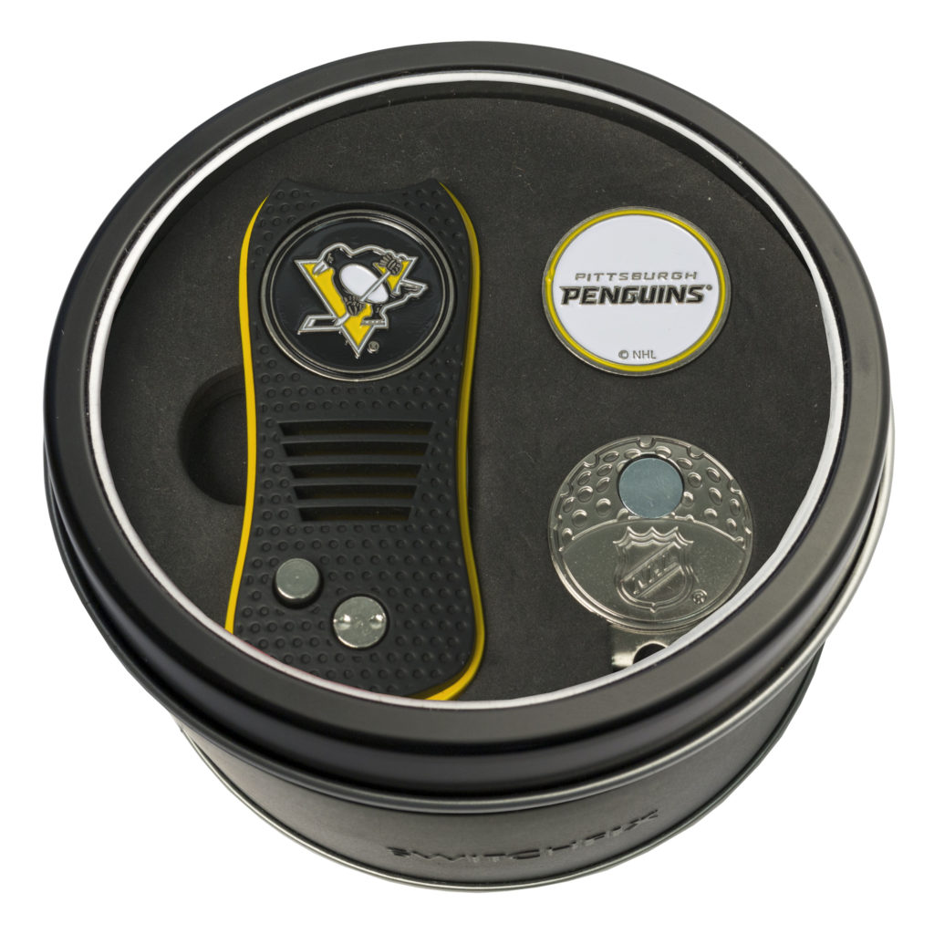 Pittsburgh Penguins Switchfix + Cap Clip + Ball Marker Tin Gift Set