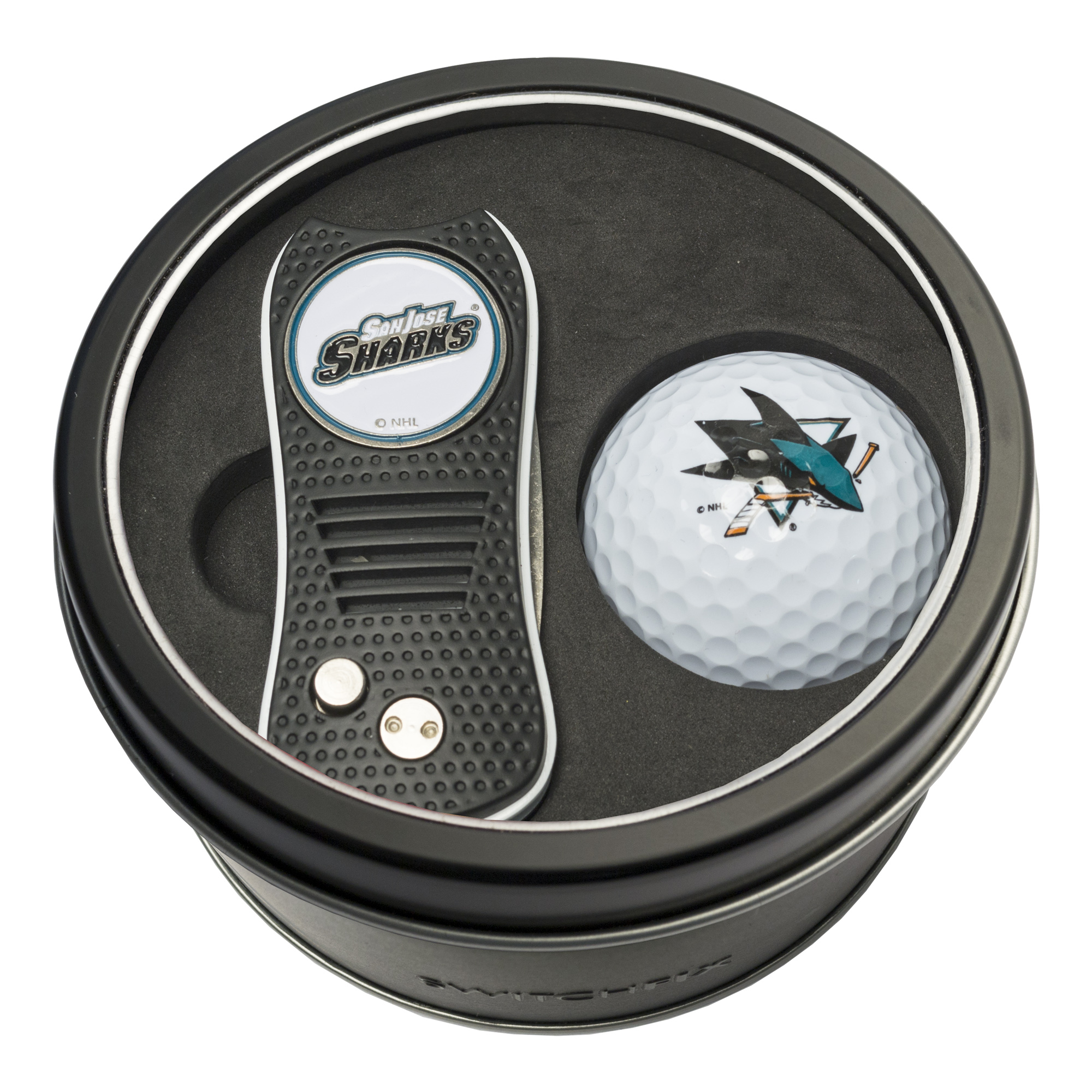 San Jose Sharks Switchfix + Golf Ball Tin Gift Set