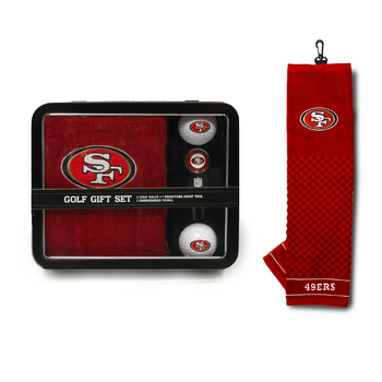 San Francisco 49Ers Embroidered Towel Tin Gift Set