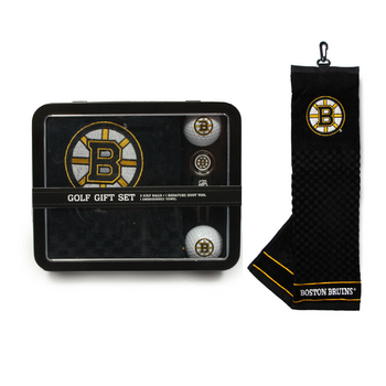 Boston Bruins Embroidered Towel Tin Gift Set