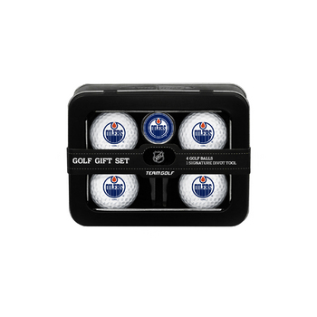 Edmonton Oilers 4 Ball Tin Gift Set