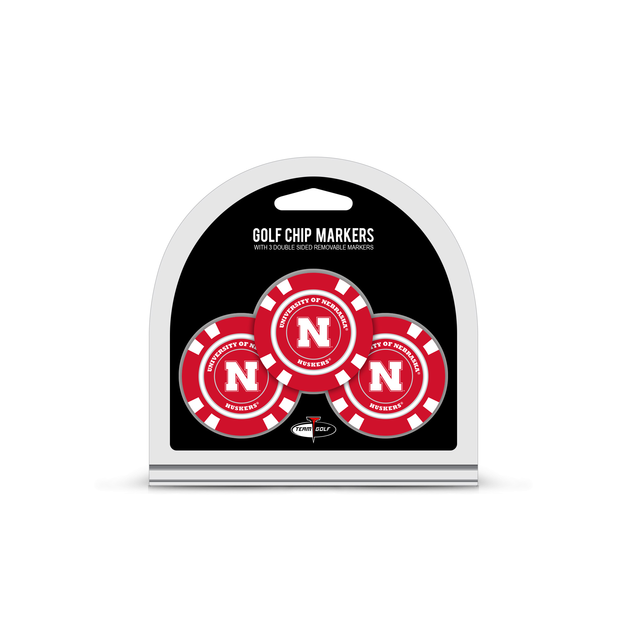 Nebraska 3 Pack Golf Chip Ball Markers